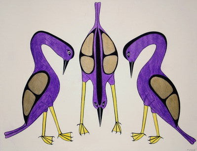 Three Purple Birds, 1990 - 1991