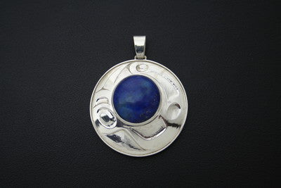 30. Abstract Lapis Pendant