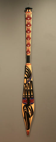 22. Raven & Salmonberries Steersman Paddle