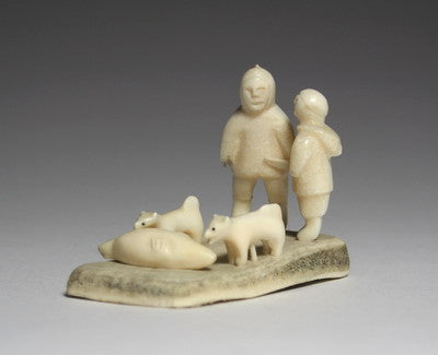 106. MAN, WOMAN, DOGS, SEAL, Circa 1970