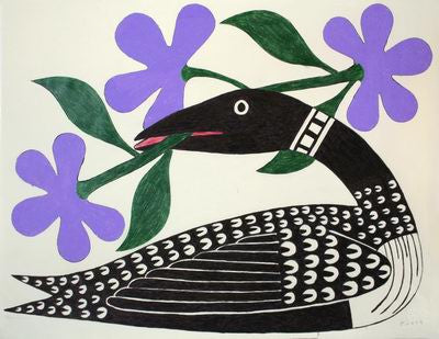 1. Loon With Purple Flowers