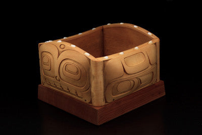 12. Whale Design Bulging Bentwood Box