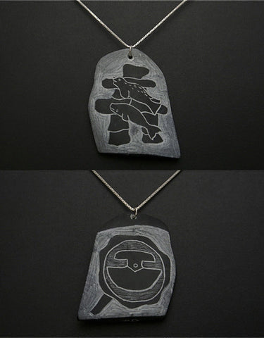 Etched Stone Pendant
