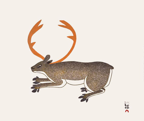 Hidden Caribou by Ohotaq Mikkigak
