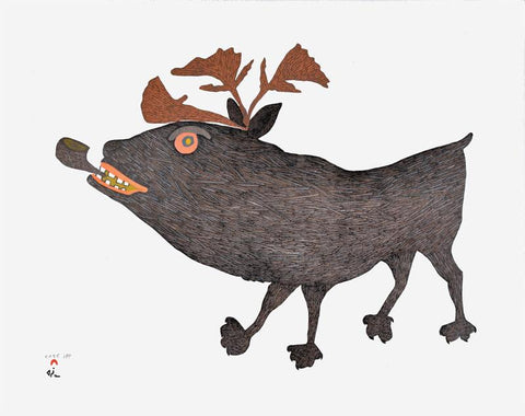 Smoking Caribou by Papiara Tukiki