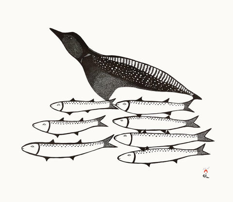 Loon & Char by Pitaloosie Saila