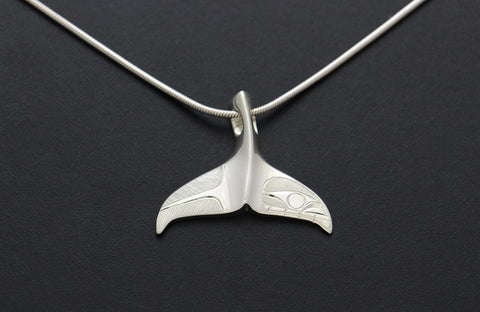Silver Whale Tail Pendant