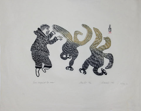 Geese Surprised by Man, 1965