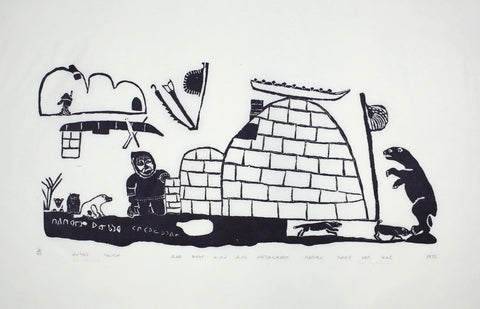 An Igloo Caved in by a Bear