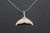 Whale Tail Pendant with Diamond