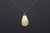 Hummingbird Teardrop Pendant with Diamond