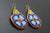 Blue Floral Drop Earrings