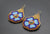Blue Floral Drop Earrings