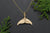 Whale Tail Pendant with Diamond