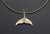 Whale Tail Pendant with Diamond