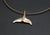 Whale Tail Pendant with Diamond