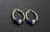 Salmon Bone Hoop Earrings with Trade Beads