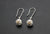 Salmon Bone Earrings with Pearl