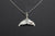 Whale Tail Pendant with Garnet