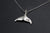 Whale Tail Pendant with Garnet