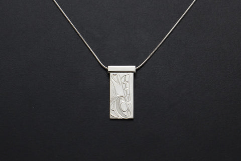 Wolf Rectangle Pendant