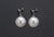 Moon Stud Earrings with Abalone