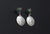 Moon Stud Earrings with Abalone