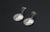Moon Stud Earrings with Abalone