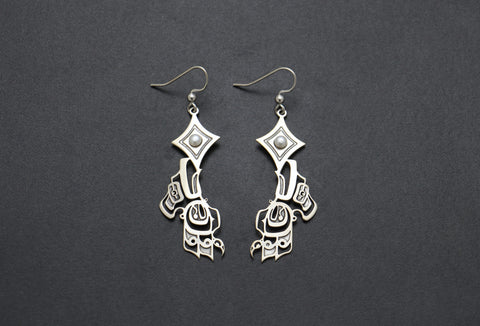 Raven Steals the Light Earrings with Natural Pearl