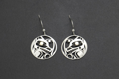 Wolf and Moon Earrings
