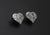 Raven Heart Stud Earrings