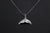 Whale Tail Pendant with Sapphire