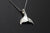Whale Tail Pendant with Sapphire