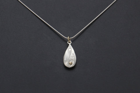 Teardrop Raven Pendant