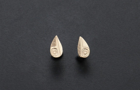 Teardrop Hummingbird Studs Earrings