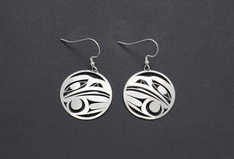 Raven Round Earrings