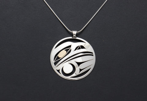 Raven Round Pendant