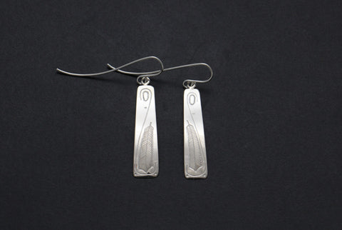 Feather Drop Earrings
