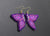Butterfly Beaded Earrings (Purple)