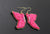 Butterfly Beaded Earrings (Pink)