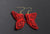 Butterfly Beaded Earrings (Red)