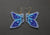 Butterfly Beaded Earrings (Blue)