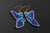 Butterfly Beaded Earrings (Blue)