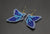 Butterfly Beaded Earrings (Blue)