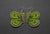 Butterfly Beaded Earrings (Green)