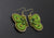 Butterfly Beaded Earrings (Green)