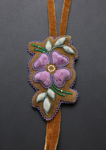Lavender Floral Bolo Tie