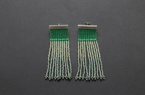 Rectangular Beaded Earrings