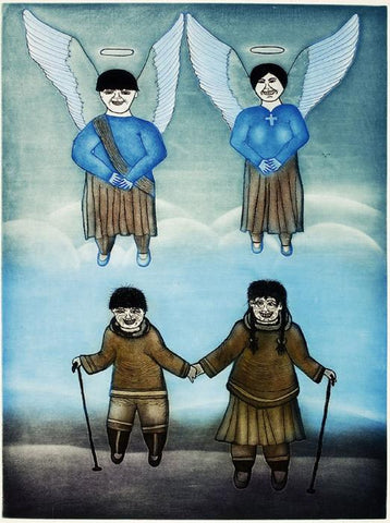 Angels Beckon by Kumwartok Ashoona 