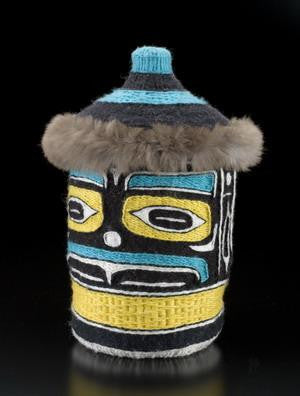 17. Raven and the Sun Chilkat Rattle Top Basket